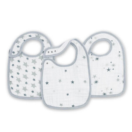 The Kiddie Company A+A 3Pk Snap BIB Twinkle